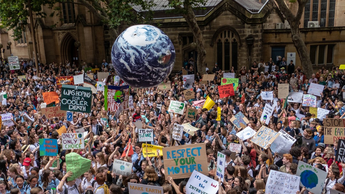 Australian students gather in climate change protest rally, School Strike 4 Climate, and demand urgent action on climate change
