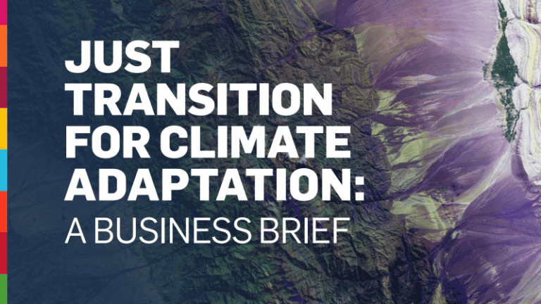 Seven recommendations to advance a just transition to climate adaptation